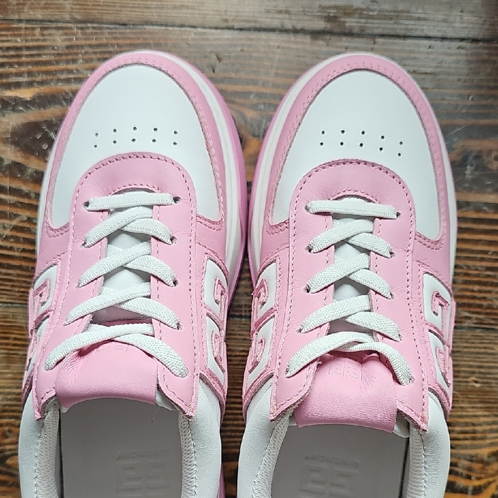 Pink and White Sneakers